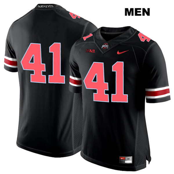 Ohio State Buckeyes Men's Hayden Jester #41 Red Number Black Authentic Nike No Name College NCAA Stitched Football Jersey SV19I31TL